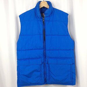 Vintage 80's Frostline Kit Blue Goose Down Puffer Vest‎ Jacket Men's Size Medium